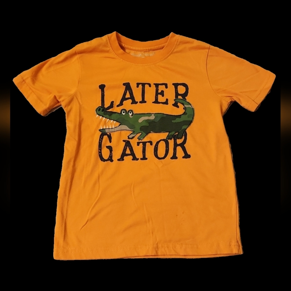 Planet cotton orange and green t-shirt size 6